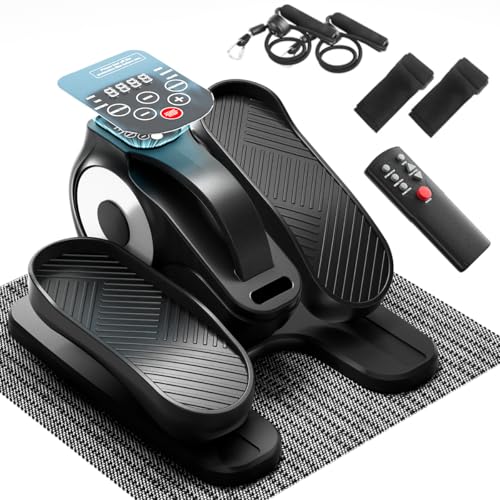 Under Desk Elliptical Machine, Electric Ellipse Leg Exerciser with Remote