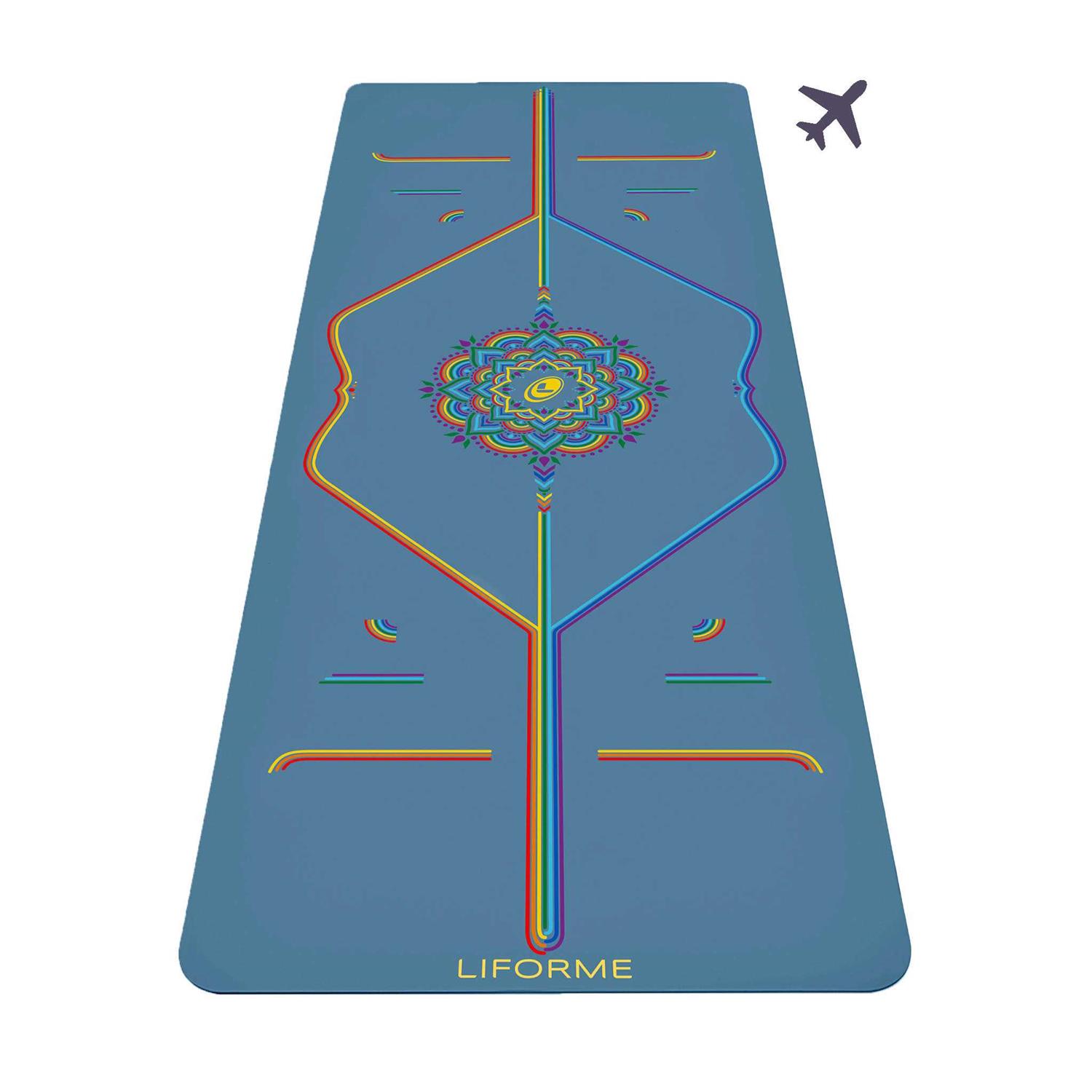 Liforme Printed Yoga Mat Collection Free Yoga Bag Patented Alignment System - Sports Supplies Online Store
