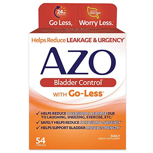 AZO Bladder Control with Go-Less Daily Supplement | Helps Reduce Occasional Urgency& leakage due to laughing