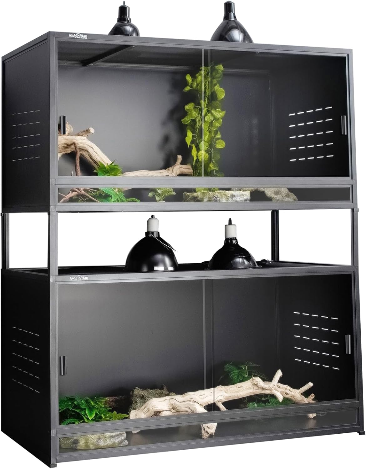 PVC Reptile Enclosure 48"x24"x24"Reptile Terrarium 120 Gallon Large Tank for Bearded Dragon Lizard Snake