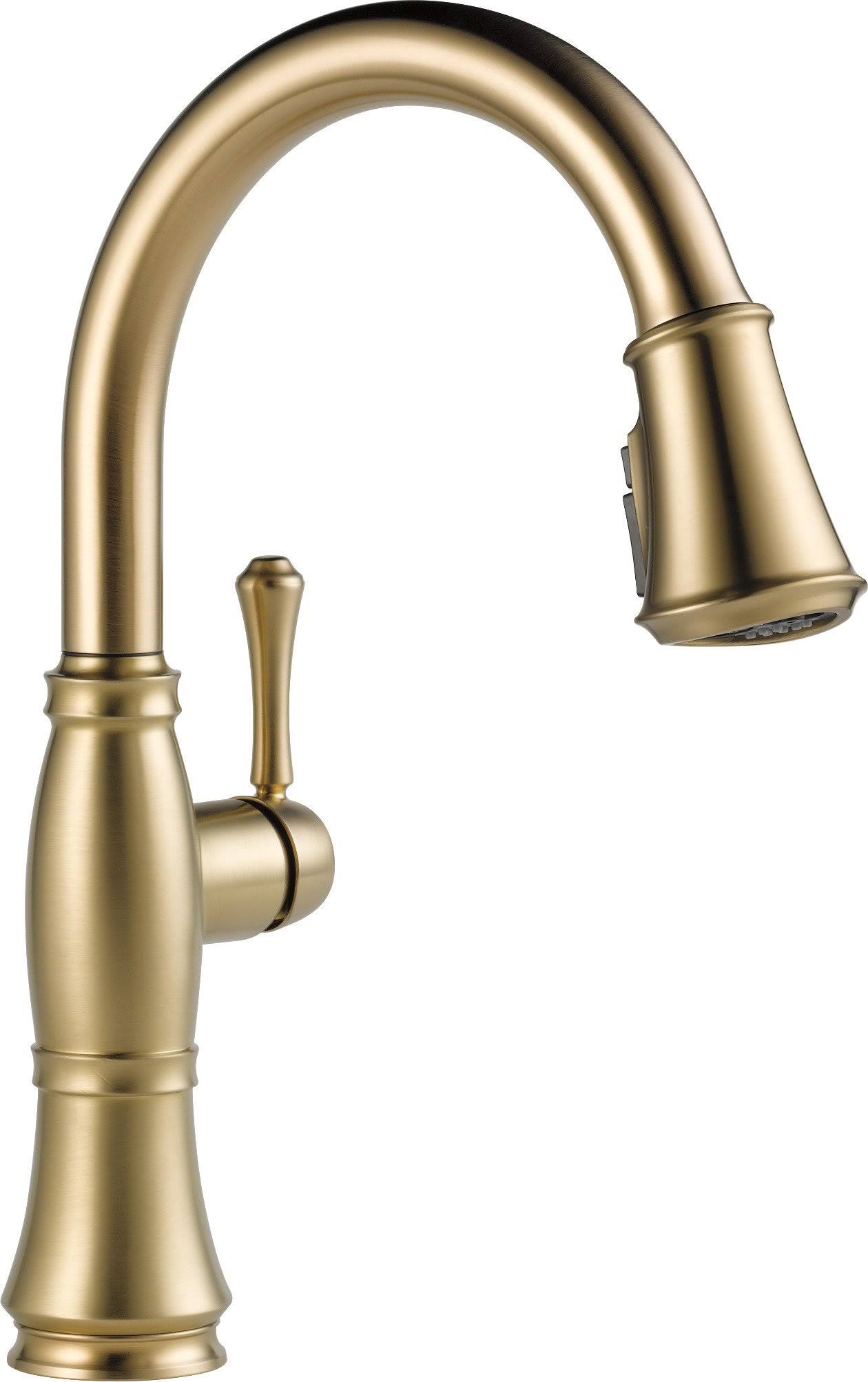 Delta 9197-CZ-DST Cassidy Single Handle Pull Down Kitchen Faucet - Champagne Bronze