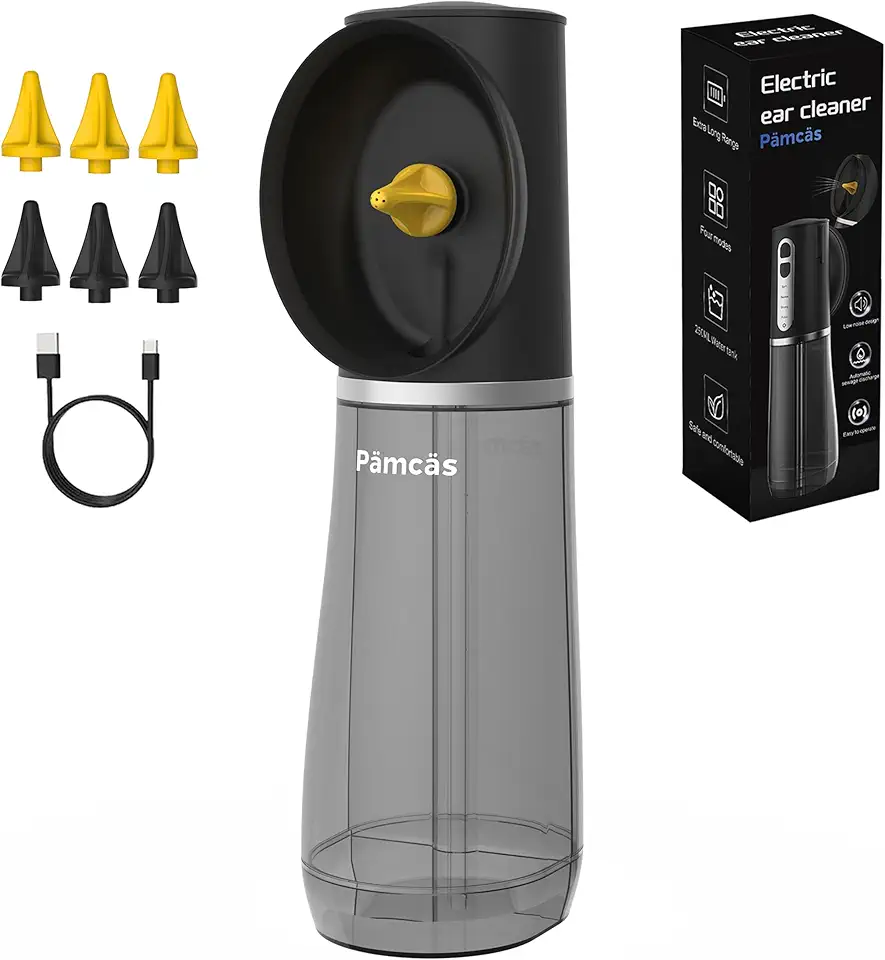 Sponsored Ad - Electric Ear Wax Removal Device, Ear Cleaner with 4 Cleaning Modes, 2 Different Size Big Hole for Ear Irrigation