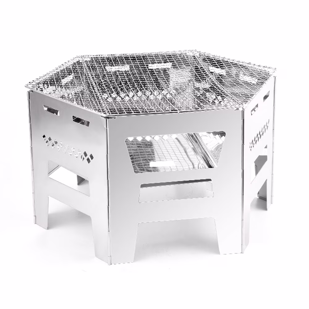 Walmeck Portable Charcoal Grill Wood Burning Stove for Camping