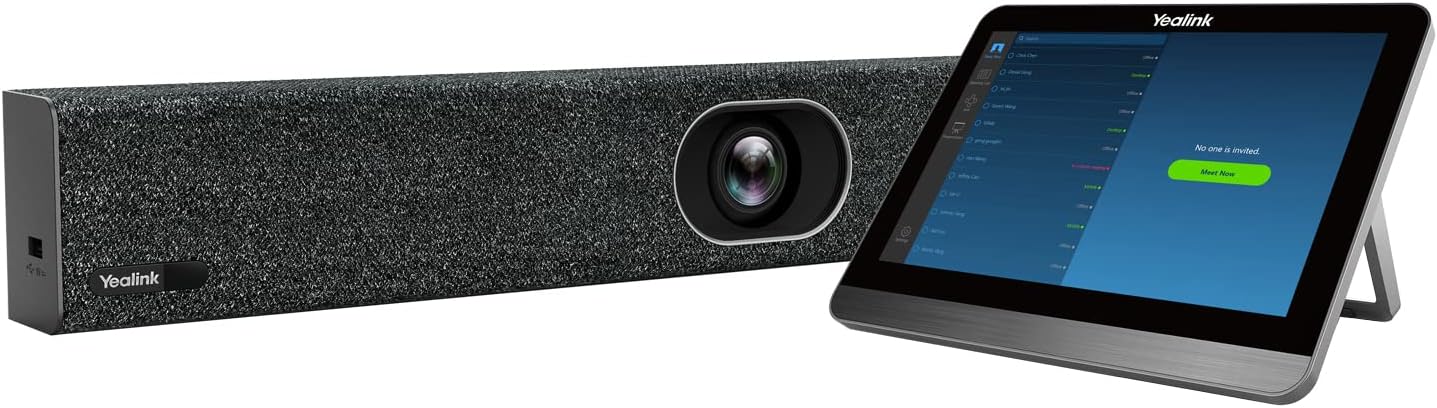 Yealink A20 MeetingBar Zoom Certified,Wide Angle Webcam with 8 Microphones and Speakers,Meeting Collaboration Device