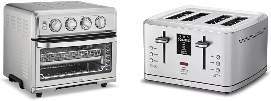 Cuisinart Air Fryer + Convection Toaster Oven, 8-1 Oven with Bake, Grill, Broil & Warm Options, Stainless Steel