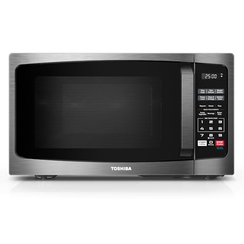 Toshiba ML-EM62P(SS) Large Countertop Microwave with Smart Sensor, 6 Menus, Auto Defrost, ECO Mode, Mute Option & 16.5" Position Memory Turntable