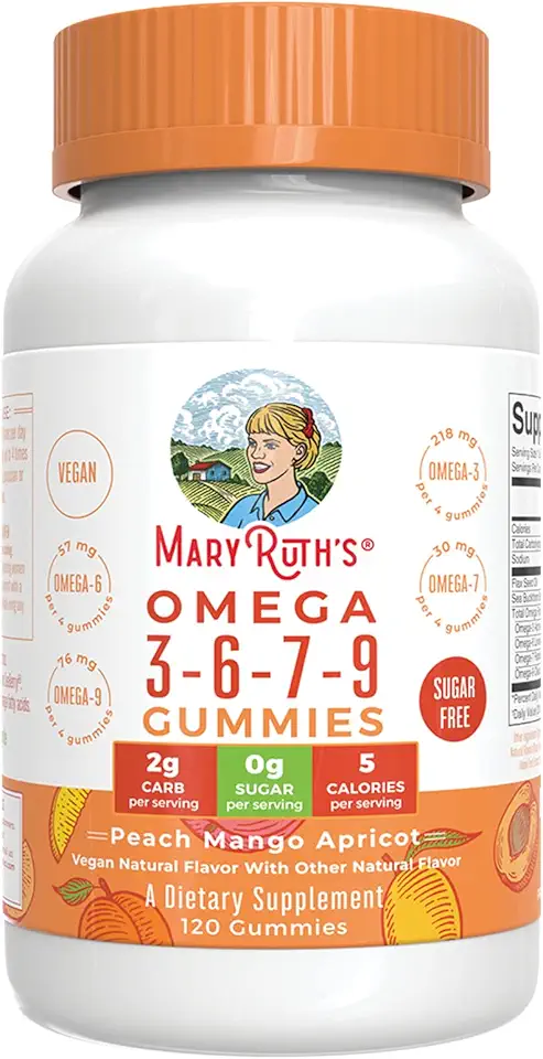 Mary Ruth's Omega 3-6-7-9 Gummies, 120 CT - Kansas Nuitrition - HNZSDS