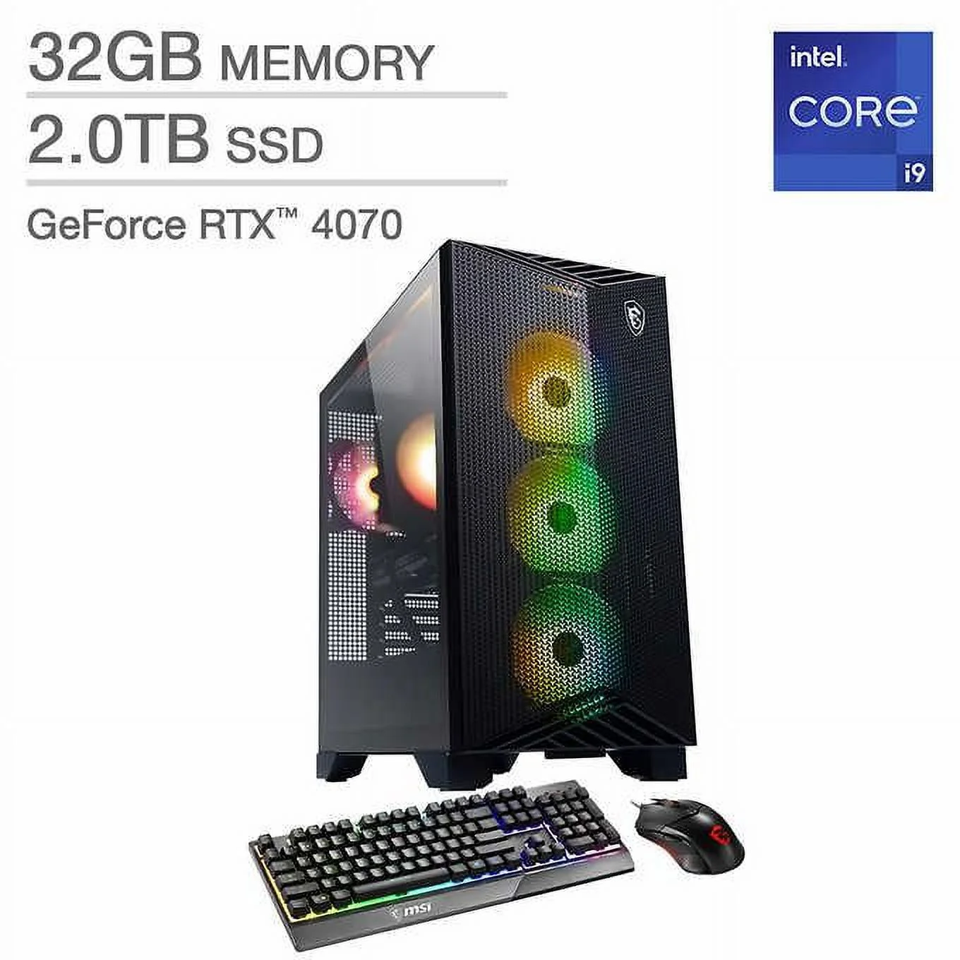MSI Aegis R2 Gaming Desktop - Intel Core i9 Processor 14900F - GeForce RTX 4070 - Windows 11 Home PC Computer 32GB RAM - Curated Treasures Market
