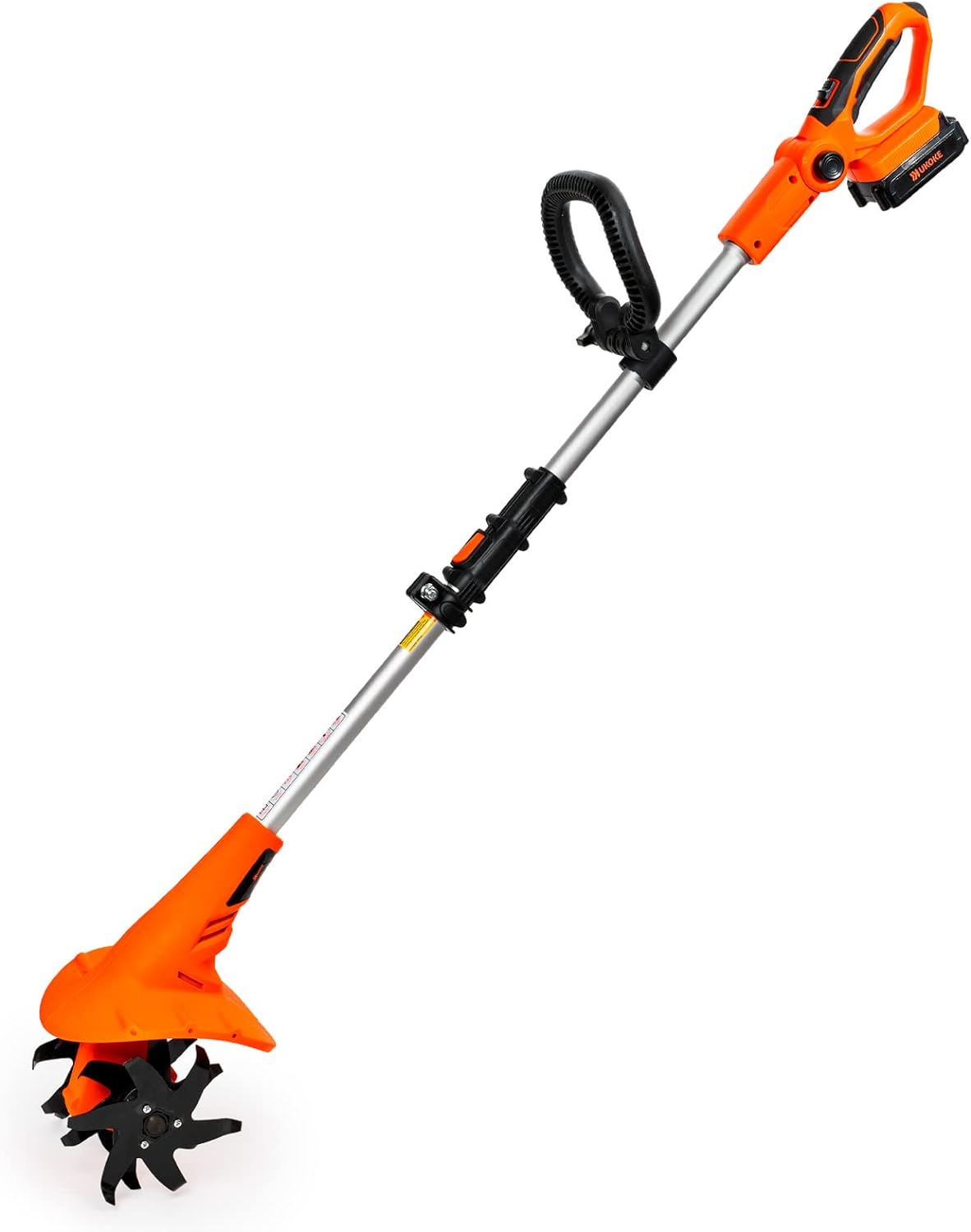 Ukoke Cordless Tiller Cultivator 20V 2.5 A Battery 280 max RPM Powered Tiller Cultivator