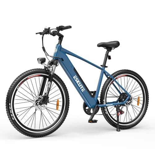 ESKUTE Netuno 27.5" Electric Bike, 500W Bafang Motor, 720Wh Removable Battery, Up to 60 Miles, Shimano 7 Speed Gears, 22mph Max Speed