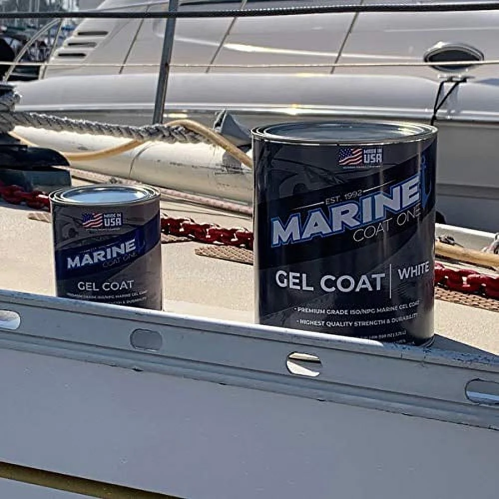 Marine Coat One Premium Marine Gelcoat (Black with Wax, Quart) - Curated Treasures Market