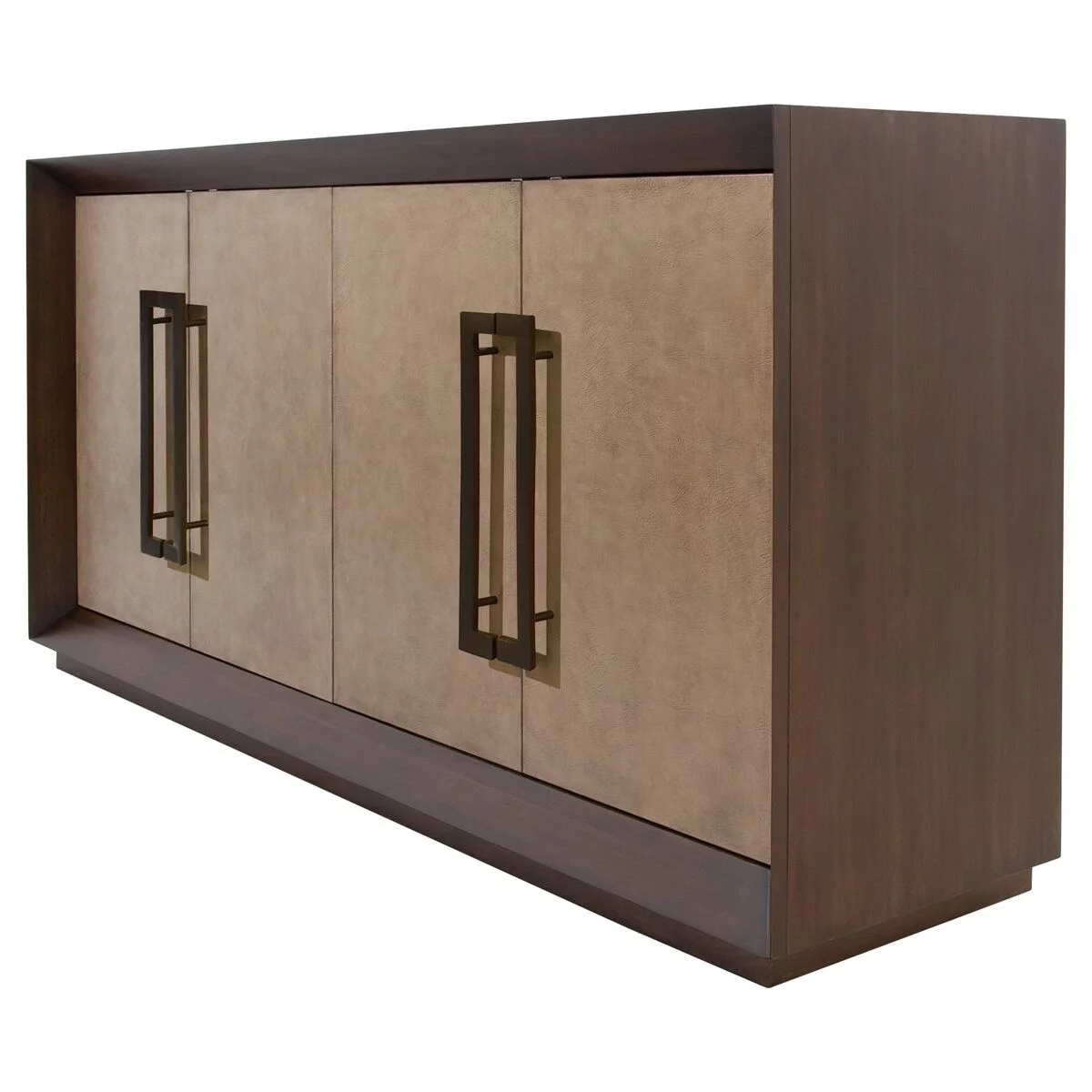 Pasadena Leather Cabinet Light brown/ Metallic Undertones