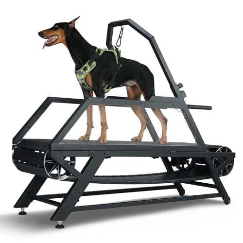 Dog Treadmill for Large Dogs, Medium Dogs with Brake, Dog Slatmill,Non-Electric Treadmill for with Step Counter, Adjustable Incline & Brake