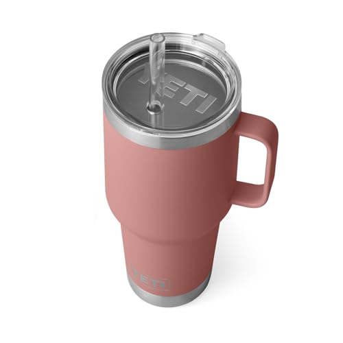 YETI Rambler Tumbler with Handle and Straw Lid, Vacuum Insulated Travel Mug, Stainless Steel