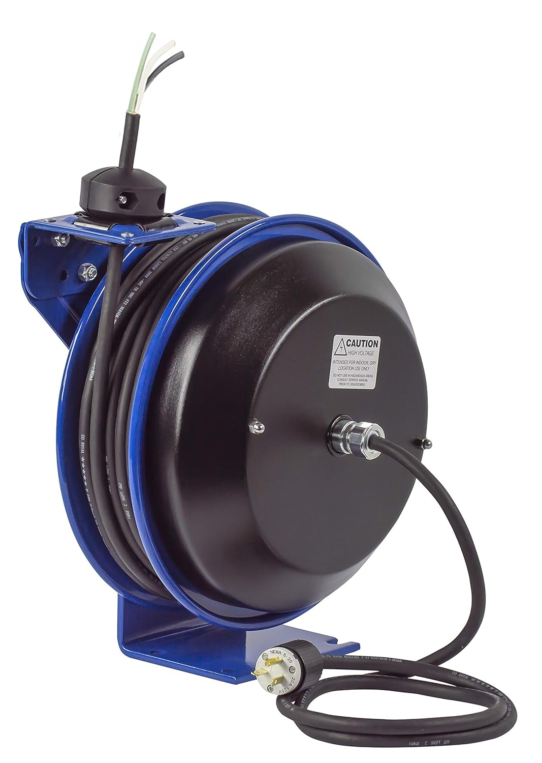 Coxreels PC13-5012-X Compact Efficient Heavy Duty 50’ Power Cord Reel | Retractable Reel for Extension and Power Cords | Electrical Equipment for