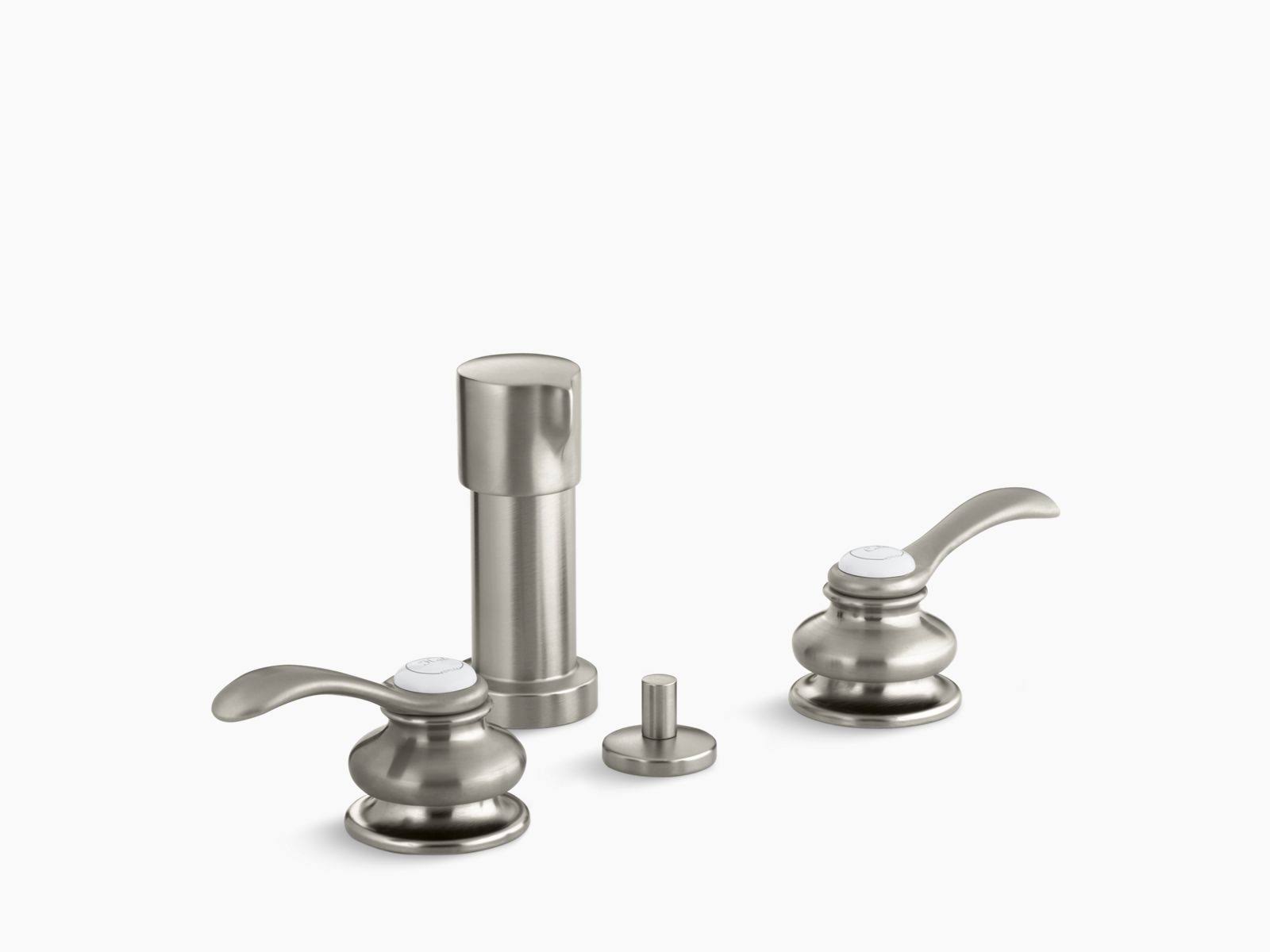 Kohler 12286-4-BN Fairfax Vertical Spray Bidet Faucet with Lever Handles - Vibrant Brushed Nickel