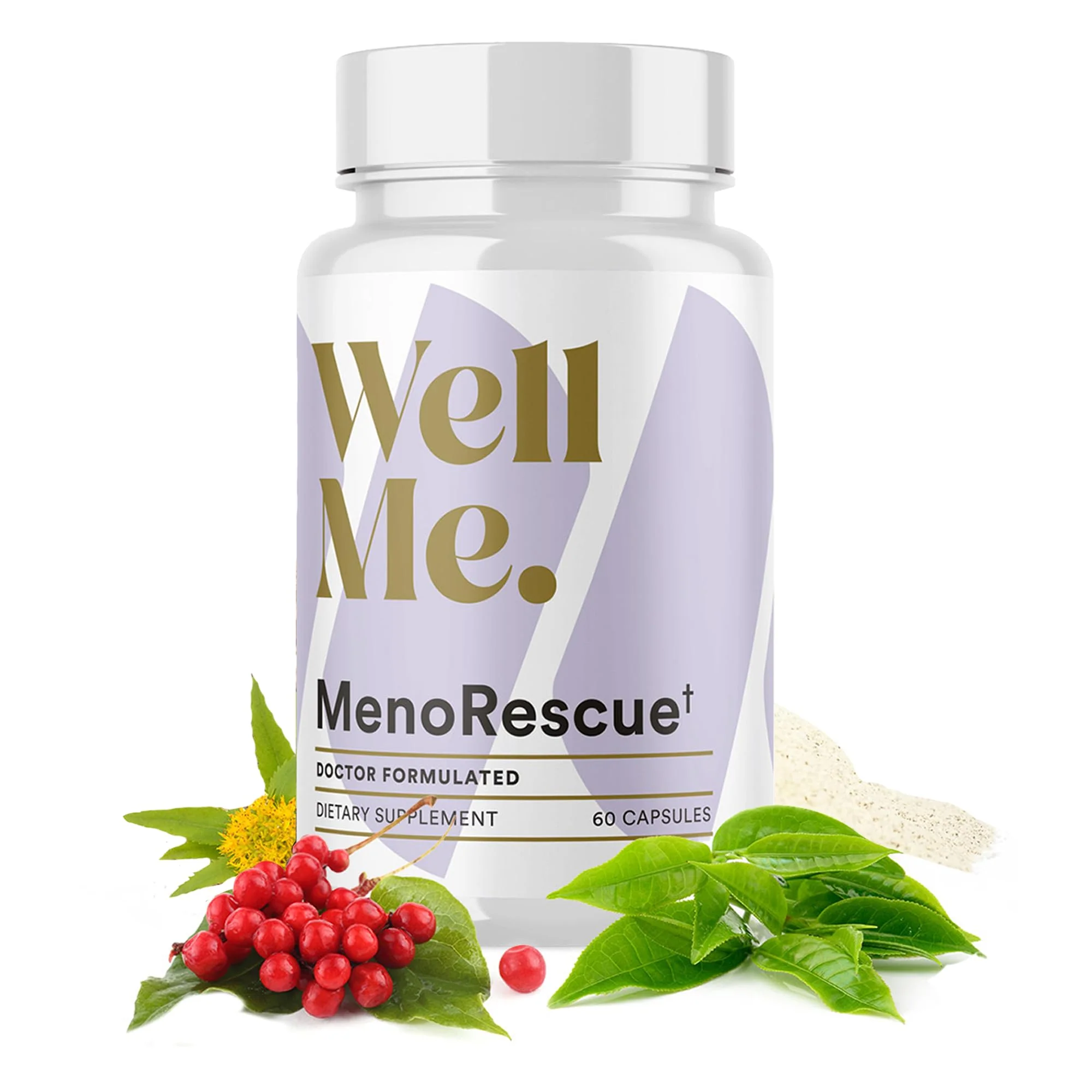 Wellme - MenoRescue - Promotes Proper Cortisol Levels, Supports Hormone Production During Menopause, 60 Caps - Kansas Nuitrition - HNZSDS