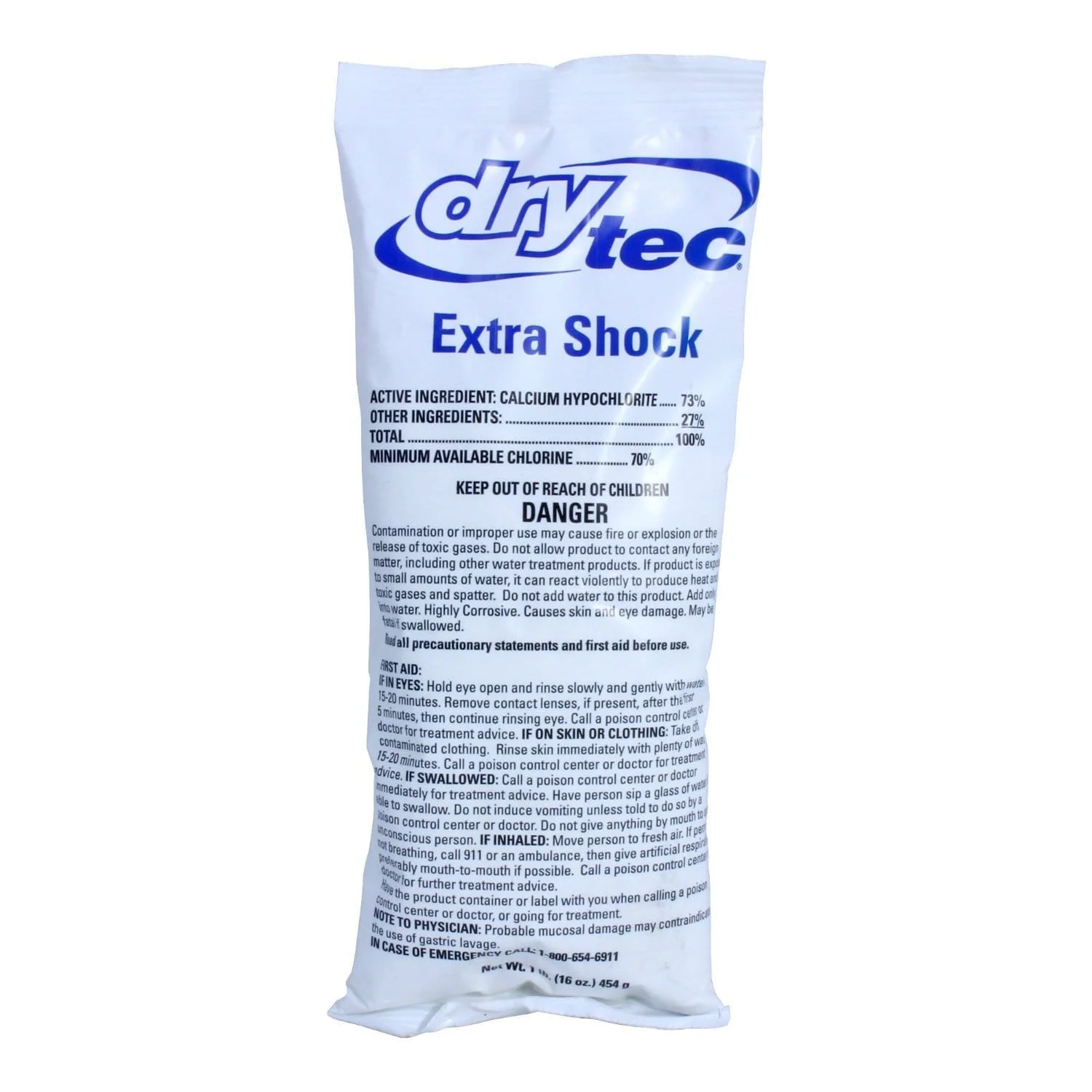 DryTec 73% Calcium Hypochlorite Chlorinating Extra Shock Treatment for Swimming Pools, 24 Pack - Curated Treasures Market