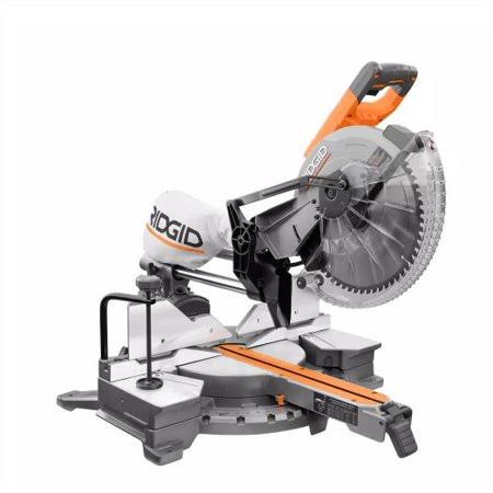 Ridgid 15 Amp Corded 12 in. Dual Bevel Sliding Miter Saw with 70 Deg. Miter Capacity and LED Cut Line Indicator
