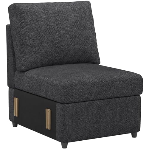 Belffin Pull Out Bed Module for Modular Sectional Sleeper Sofa Armless Loveseat with Pull Out Sofa Bed for Sectional Couch Bed Grey