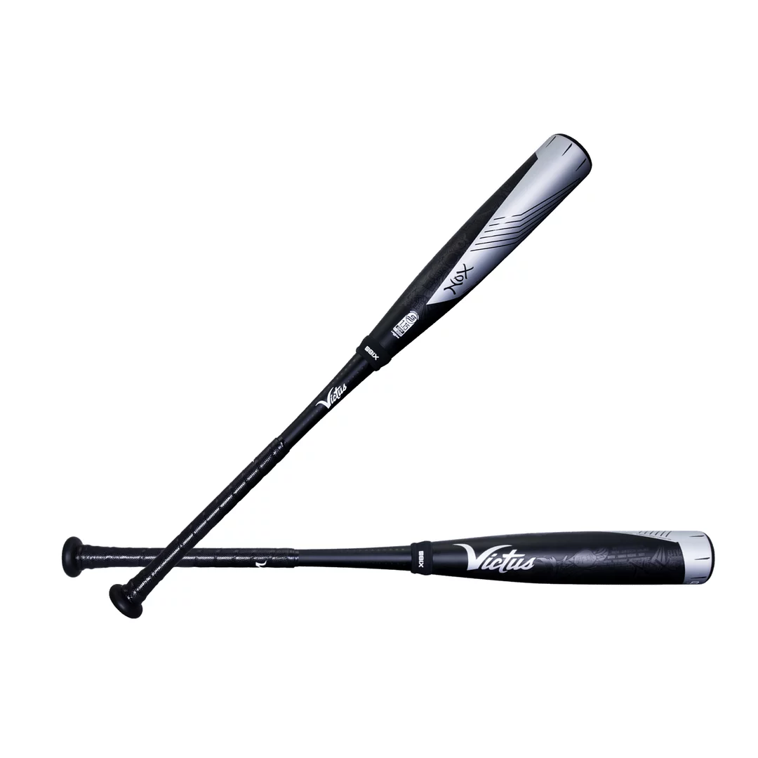 Victus Nox Two Piece Hybrid USSSA 2 3/4" Baseball Bat -8, 28"/20oz (Black/Silver)