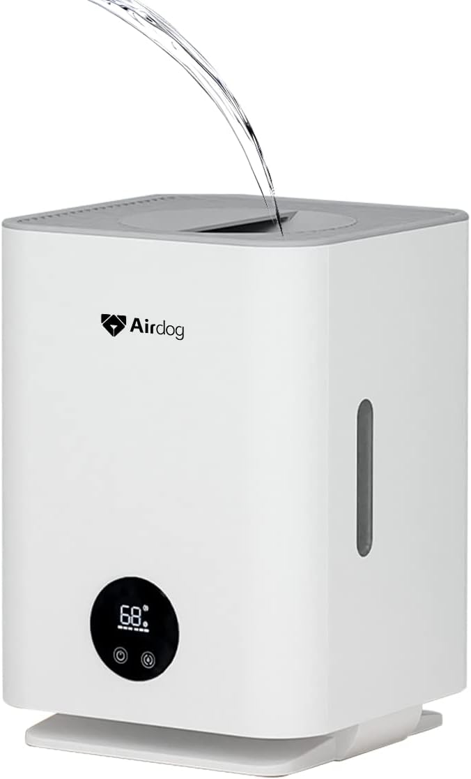 Airdog Humidifiers, Cool Mist-Free Evaporative Humidifiers for Bedroom Large Room Home Baby Room, 3L Top Fill Humidifiers, Easy to Clean