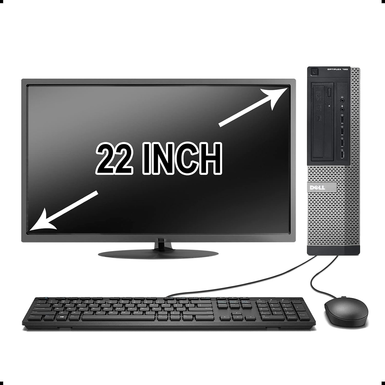 Dell Optiplex 3020 Desktop Computer, Intel Quad-Core i5-4570 Up to 3.6GHz, 16 GB RAM, 2TB +256GB SSD HDD,USB 3.0, WiFi, HDMI