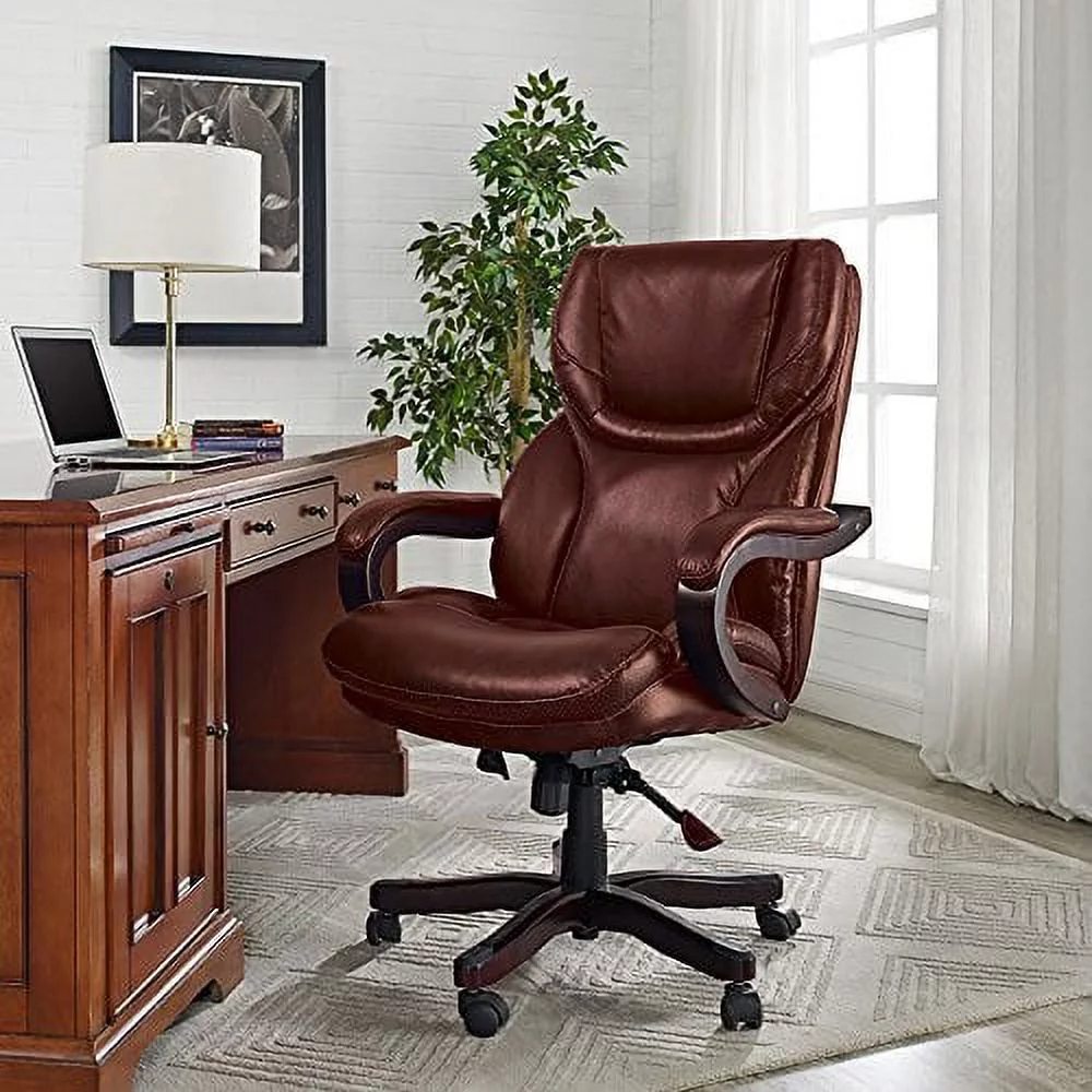 Serta Bonded Leather Big & Tall Executive Chair, Brown