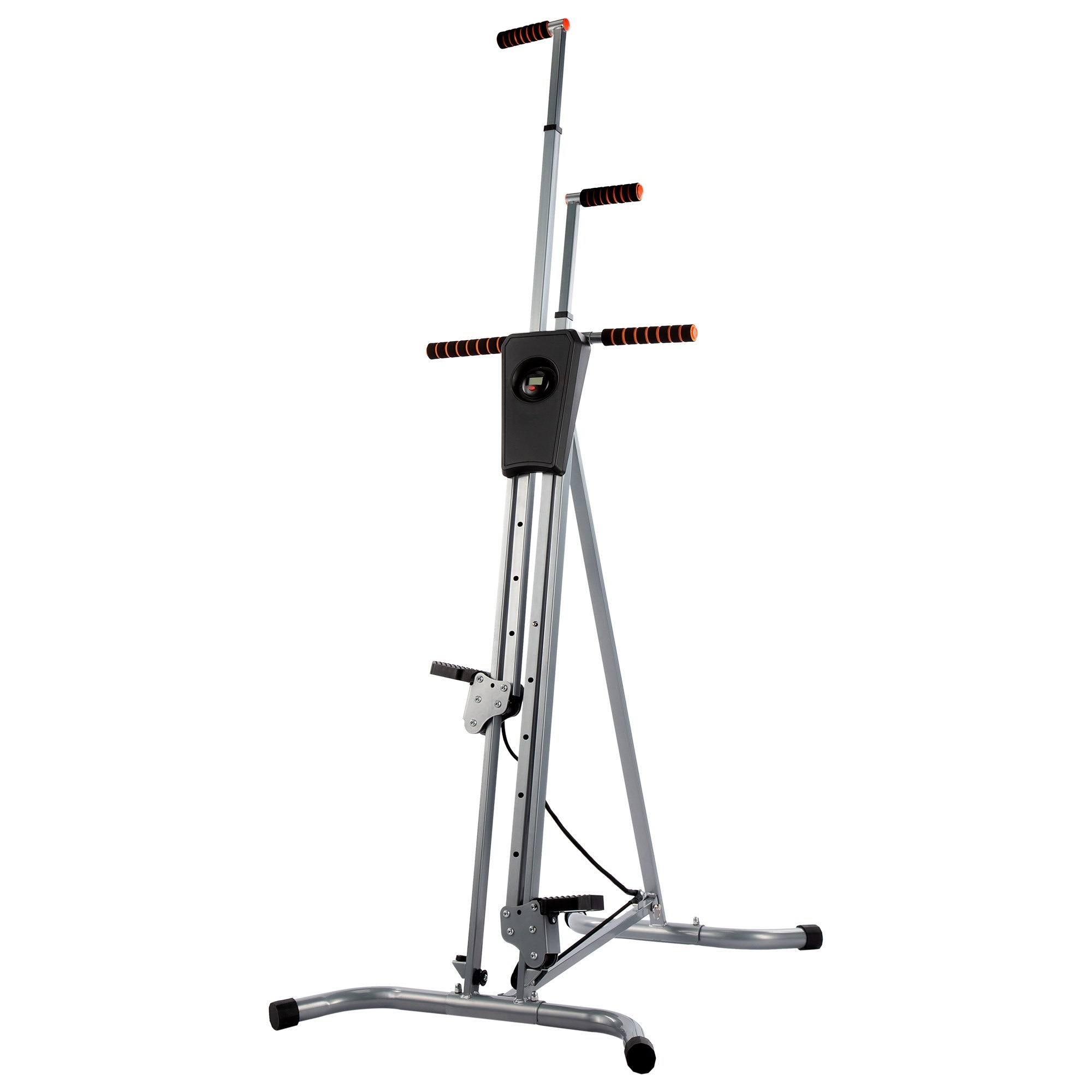 Zelus Folding Vertical Stair Climber Exercise Machine - Black