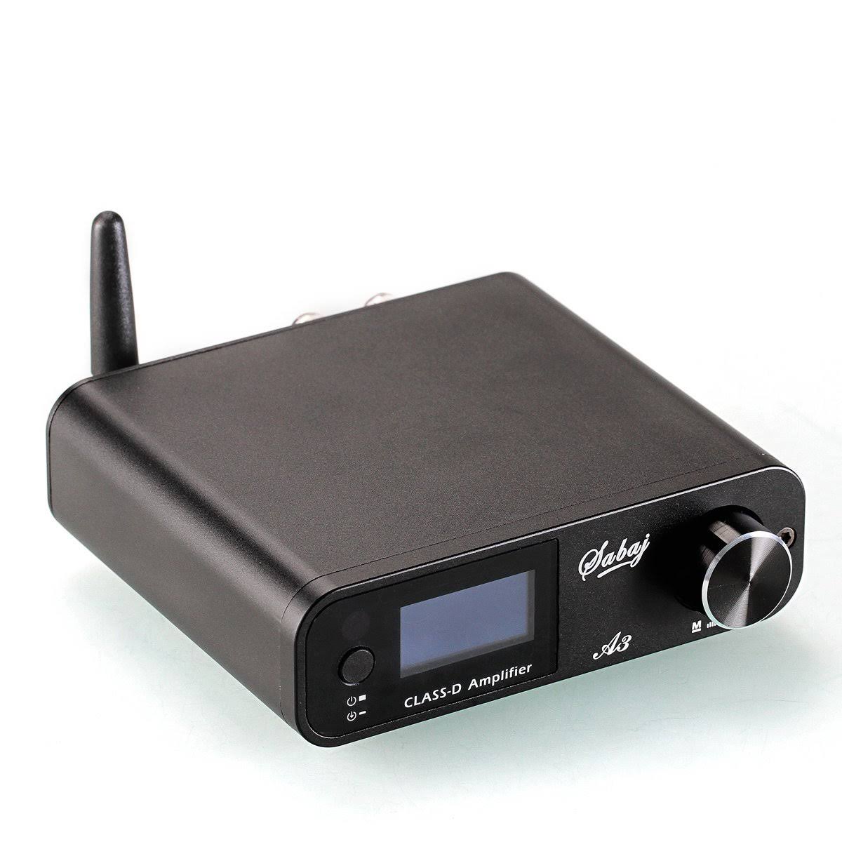 Sabaj A3 80Wx2 HiFi Audio USB DSP Digital Power Amp,Class D Amplifier Bluetooth 4.2 Optical Input Black