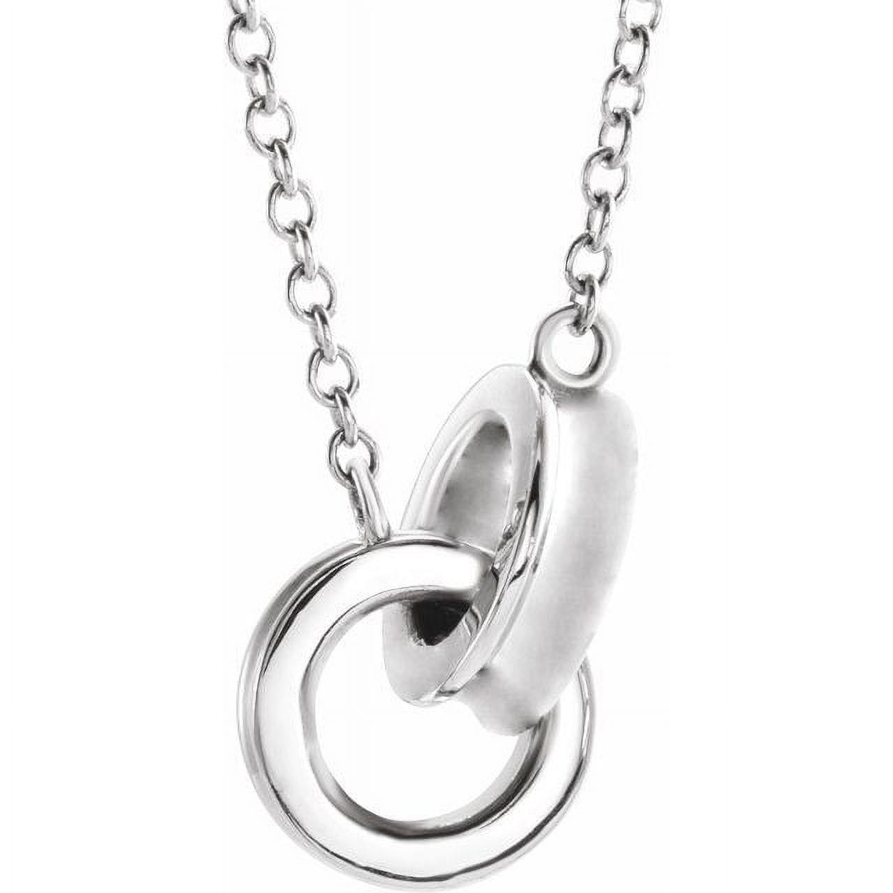 Sterling Silver Interlocking Circle 18" Necklace 87077:215:P