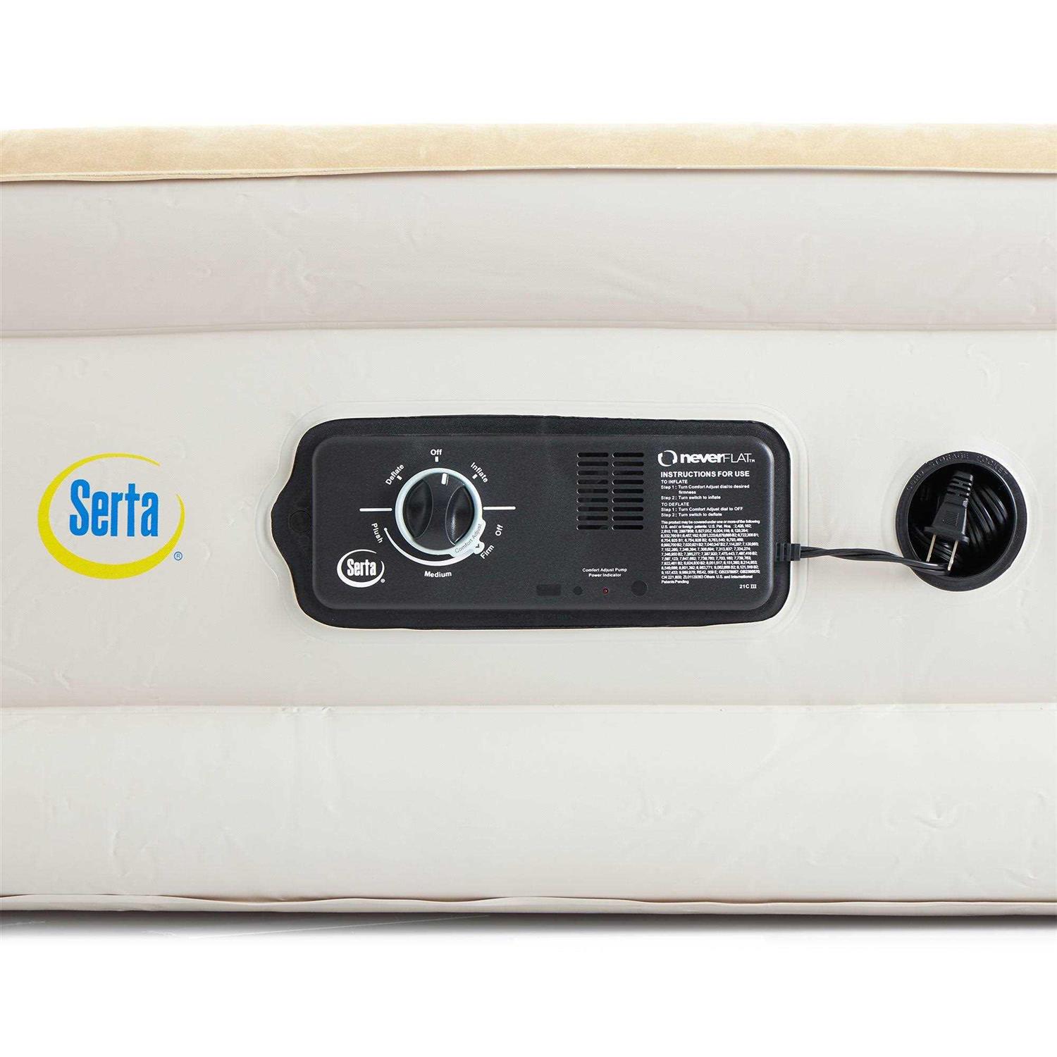 Serta Raised Queen Airbed with NeverFlat Pump - Sports Supplies Online Store