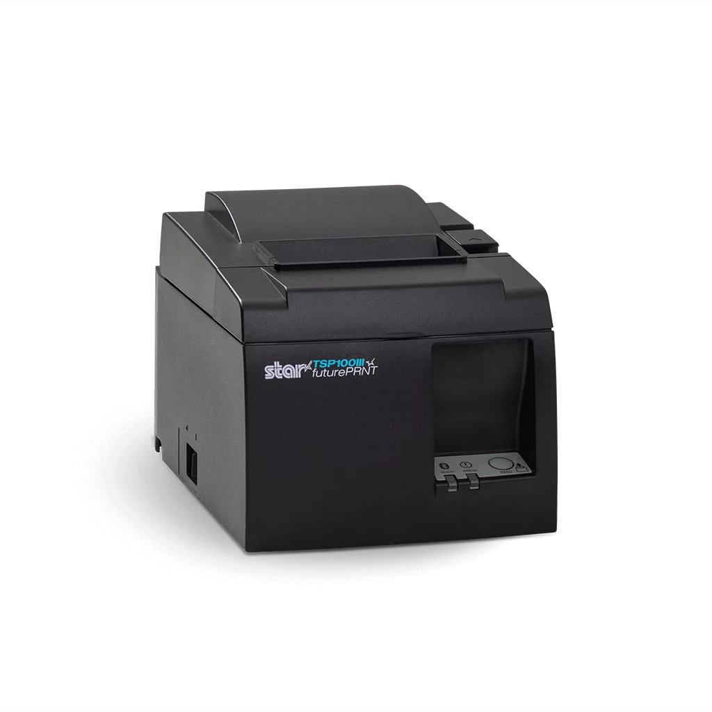 Star Micronics TSP143IIIBi Bluetooth Thermal Receipt Printer for iOS, Android, and Windows with Auto-cutter and Internal Power Supply - Gray
