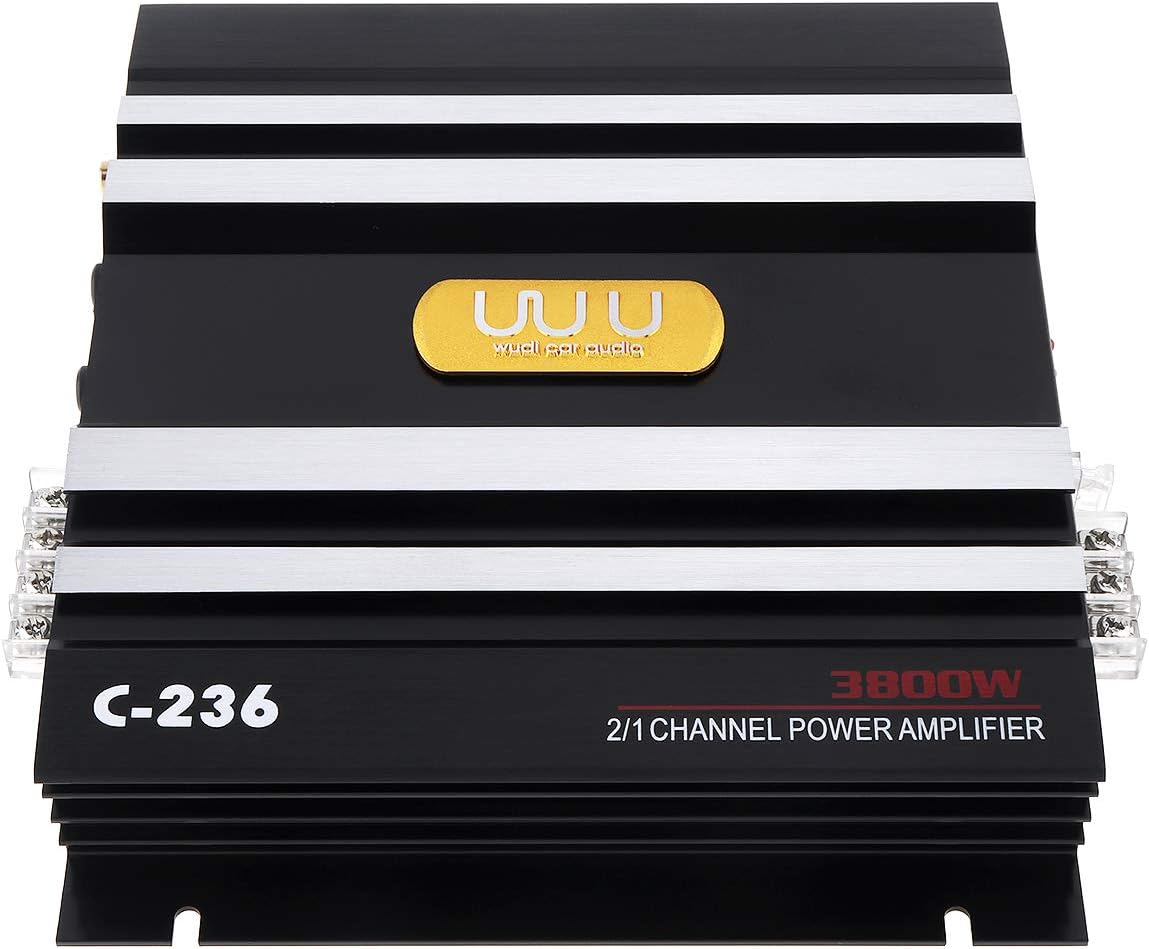 3800W 2 Channel Car Audio Stereo Amplifier,Universal 12V Bass Subwoofer Power AMP Aluminum Alloy,BessieSparks