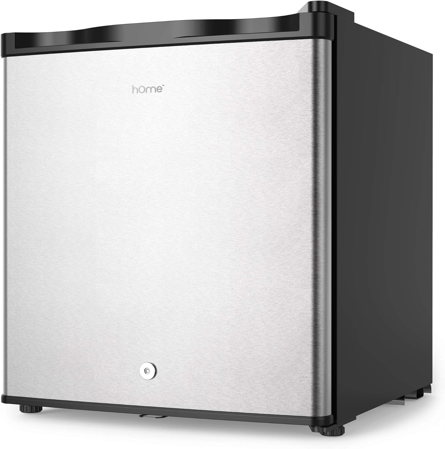 hOmelabs Upright Freezer - 1.1 Cubic Feet Compact Reversible Single Door Vertical Freezer with Child Door Lock