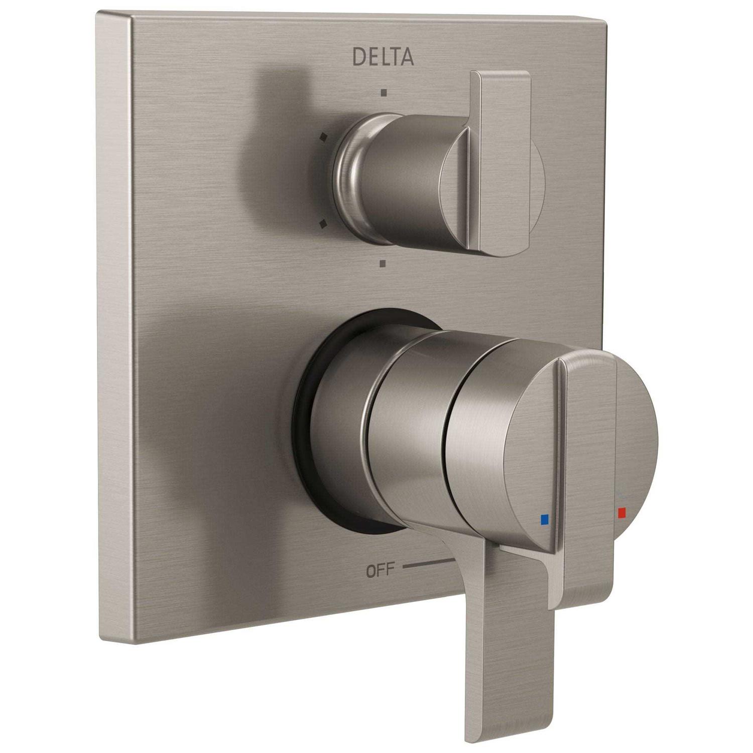 Delta Ara Angular Modern Monitor 17 Series Valve Trim with 6-Setting Integrated Diverter T27967-SS - Shop Hardware Tools Online Store