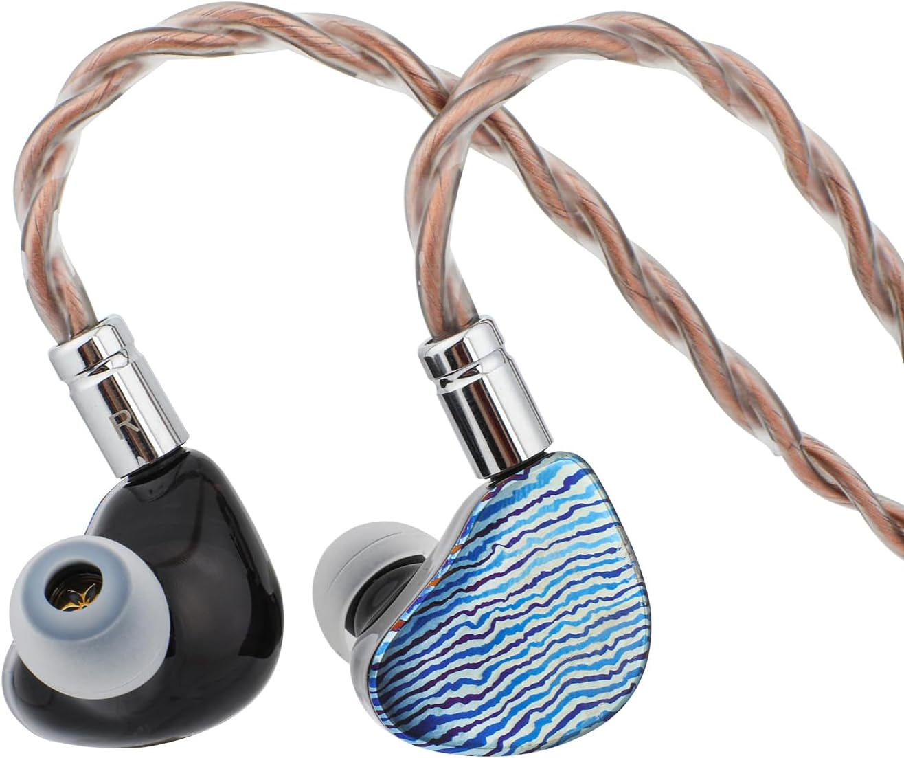 Linsoul 7Hz Aurora in Ear Monitor, 1 DD+1 Planar +2 BA IEM Earphones with 3D Printed Shells, Wired Gaming Earbuds