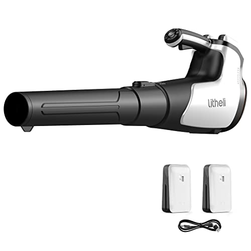 Litheli 2x20V 560CFM Brushless Leaf Blower, U20 Series Electric Leaf Blowers Battery Powered for Blowing Leaf, Dust, Snow, Debris