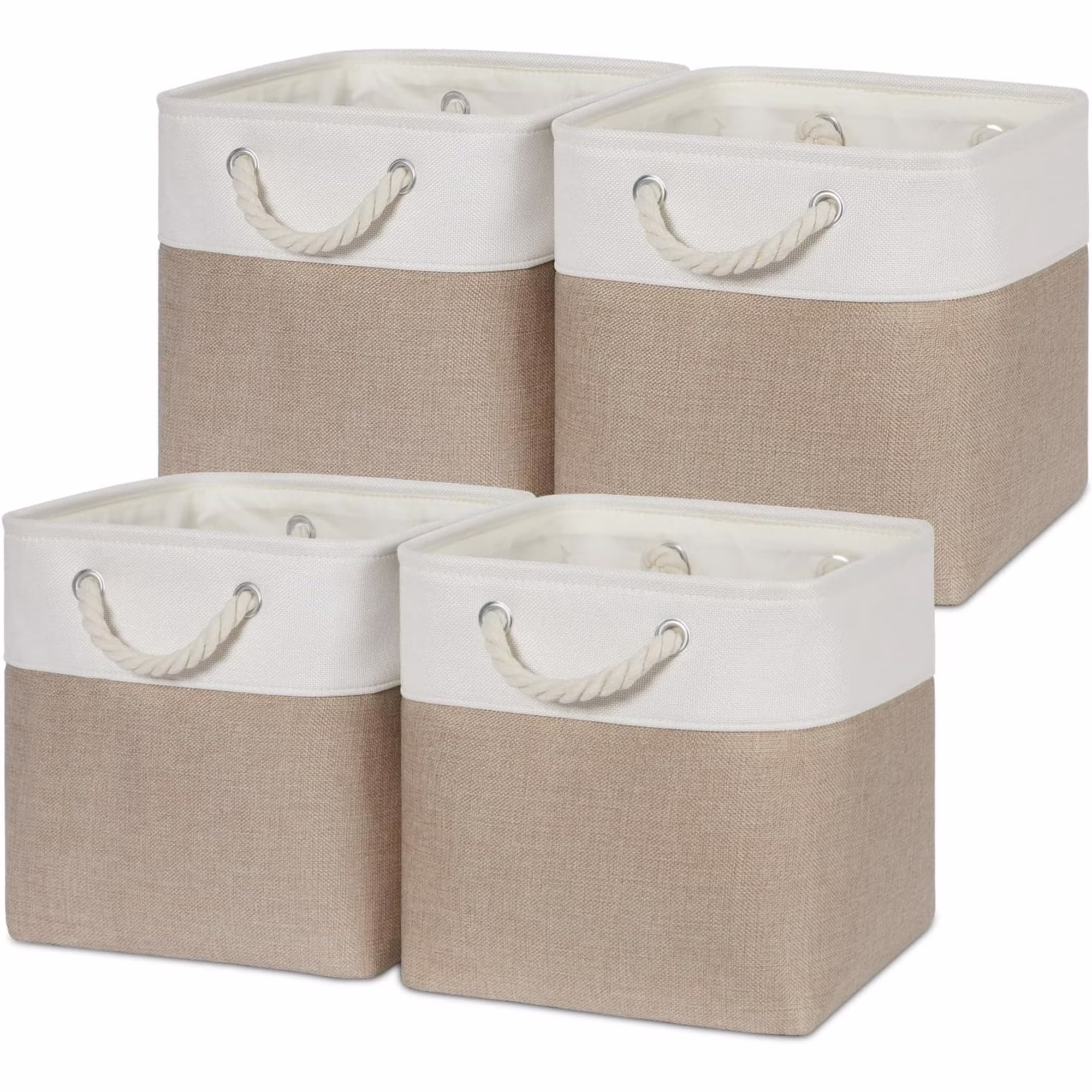 Cube Storage Bins 11 x 11 Fabric Storage Baskets 4 Pack Storage Cubes Baskets for Gift Empty