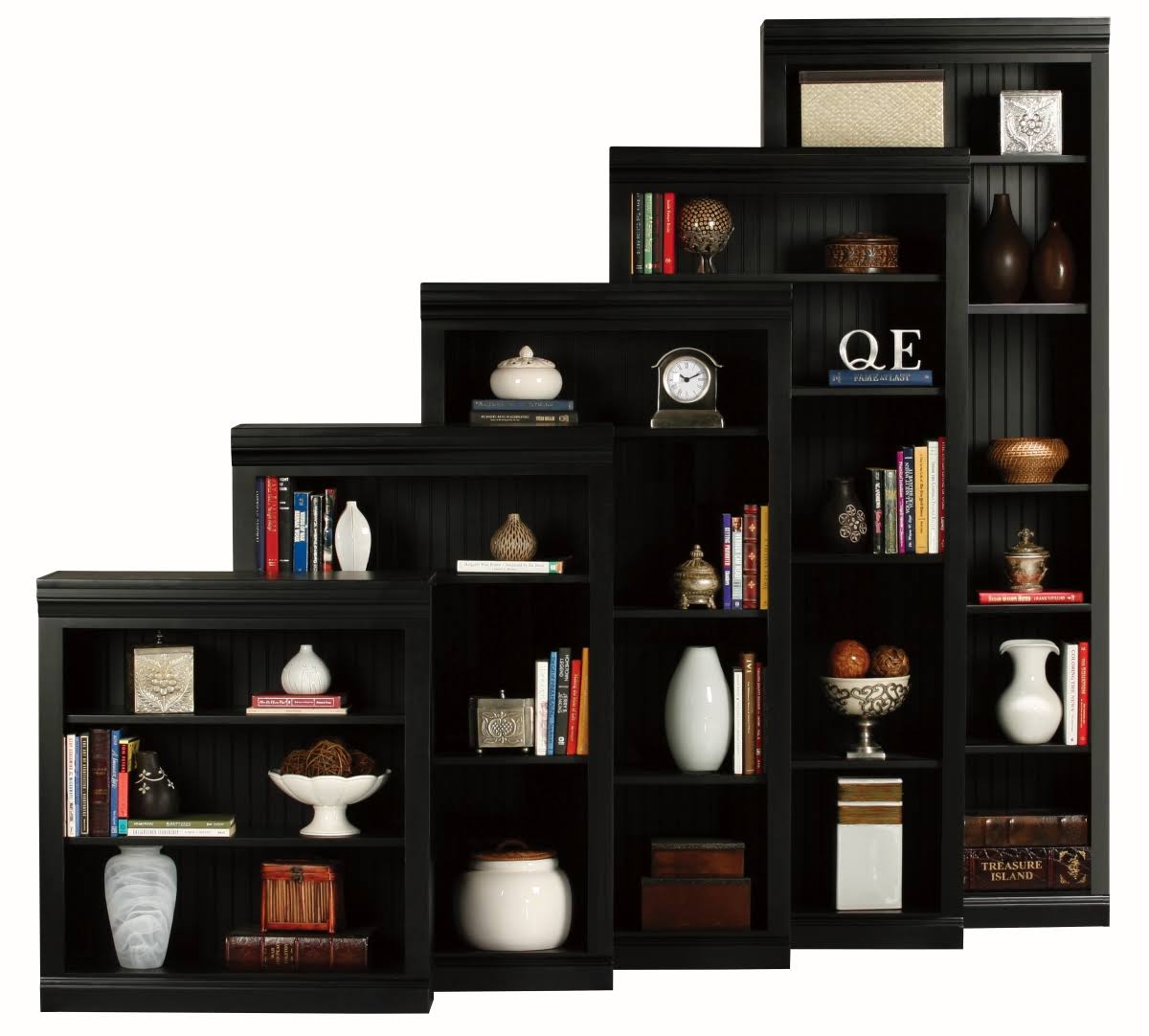 Eagle Furniture 72372NGCM Coastal 72 in. Open Bookcase Chocolate Mousse