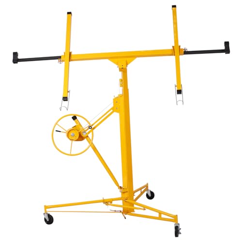 11FT Drywall Lift Panel Hoist Dry Wall Rolling Panel, Drywall Lift 150LBS Heavy Duty Lifter for Sheetrock