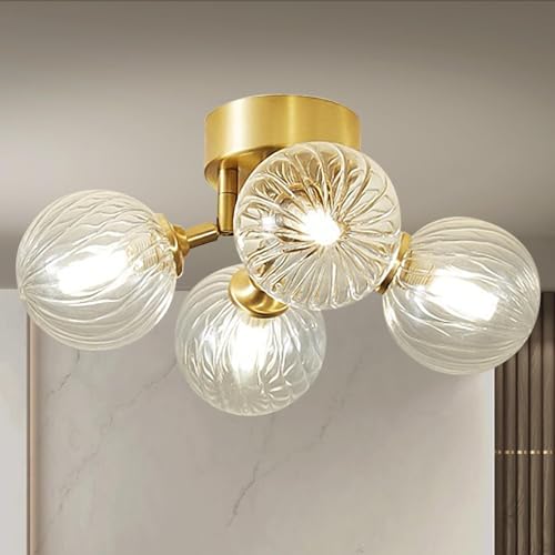 Semi Flush Mount Bubble Ball Chandelier Lighting