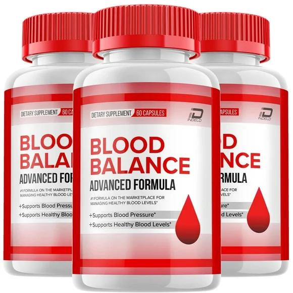 (3 Pack) Blood Balance Blood Support Capsules, BloodBalance Advanced Supplement, All Natural Formula to Maintain Healthy Levels
