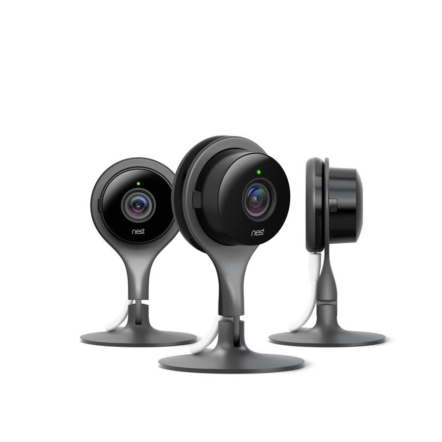 Nest Cam Black 3- Pack Digital Wi-Fi Indoor Security and Surveillance Camera NC1104US