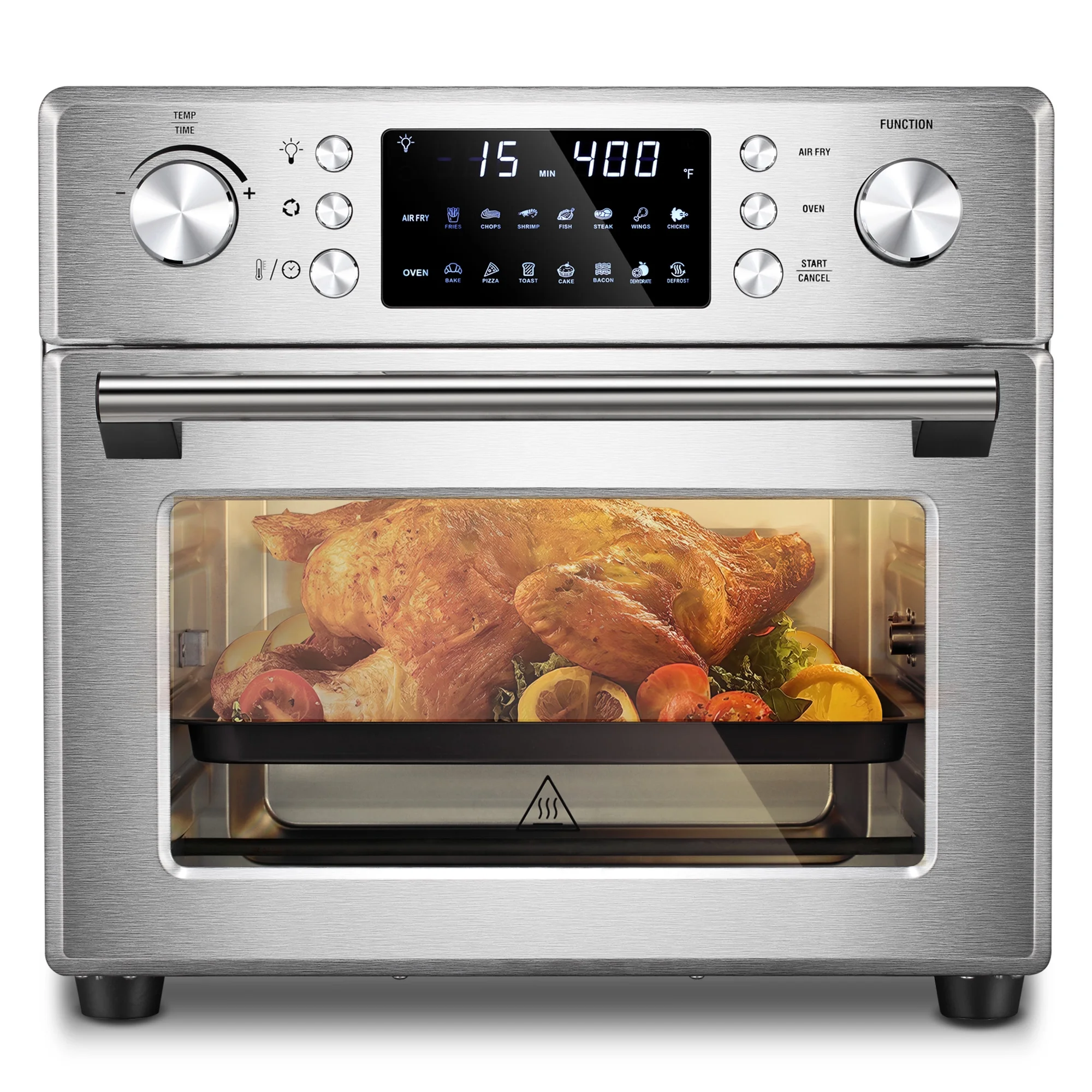 Besttey 26.4 QT Countertop Oven 1700W Stainless steel Convection Oven 14-in-1 Air Fryer, New
