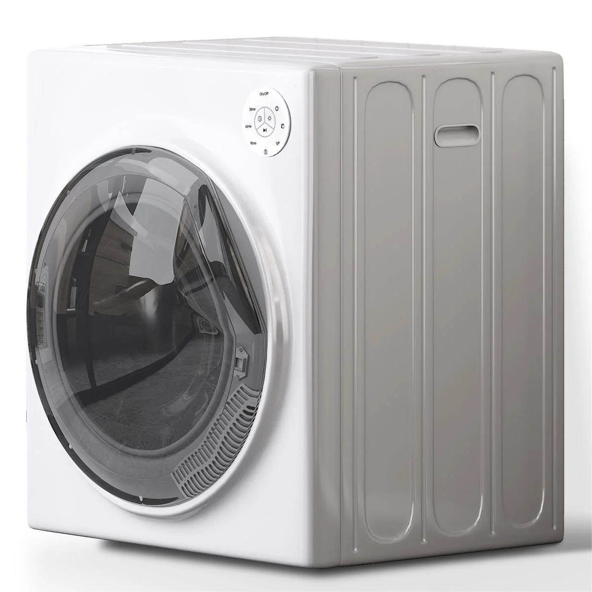 TABU 13 lbs Electric Compact Dryer, Front Load Portable Laundry Dryer with Stainless Steel Tub, Clothes Dryer for Apartments, White