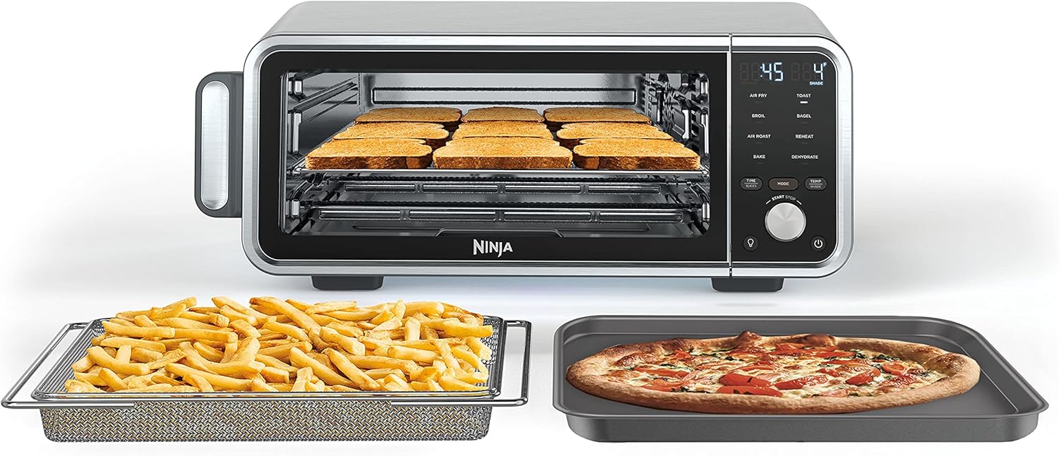 Ninja SP201 Digital Air Fry Pro Countertop 8-in-1 Oven with Extended Height, XL Capacity, Flip Up & Away Capability for Storage Space