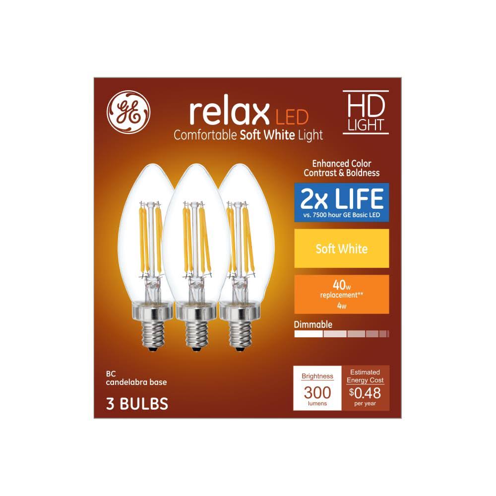 GE Relax 40-Watt EQ B11 Soft White Dimmable Candle Light Bulb (18-Pack) | 42282