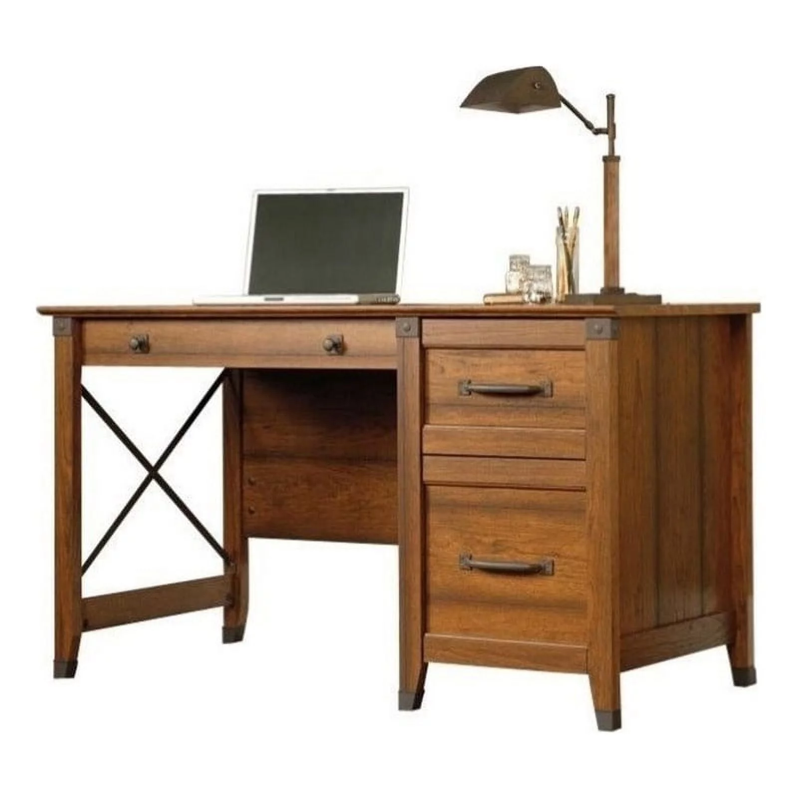 Scranton & Co Rustic Engineered Wood Computer Desk in Washington Cherry
