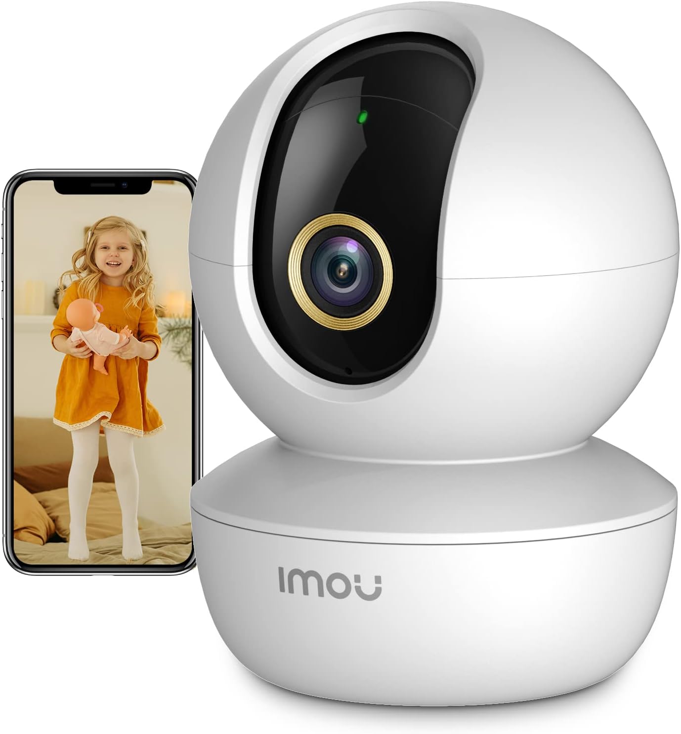 Security Camera 2.5K QHD, Imou Indoor Pan&Tilt Home Camera, 2.4Ghz Wi-Fi, IR Night Vision, Human Detection, Smart Motion Tracking, Sound Alarm
